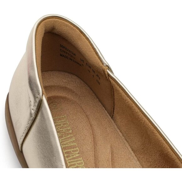 Dream Pairs Flat Shoes Women Gold Polyurethane (PU) Comfortable Ballet Shoes - Picture 3 of 6